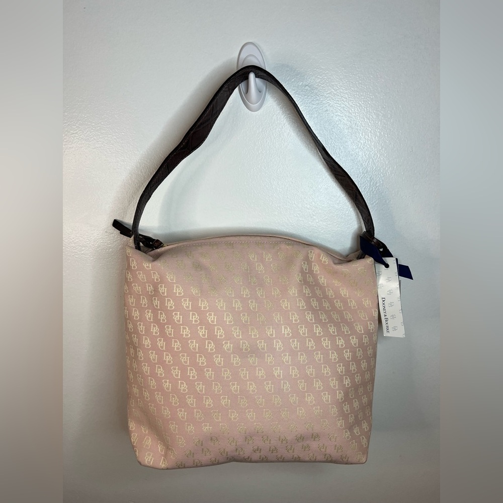 Vintage Dooney & Bourke Monogram Canvas
Shoulder Bag.